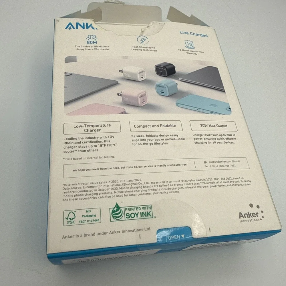Anker 32W USB C Charger,‎ 2 Port Compact Charger